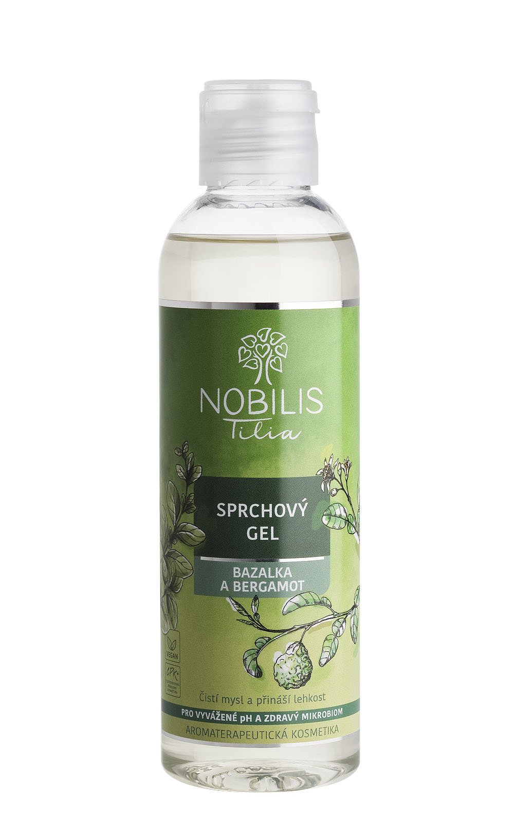 Nobilis Sprchový gel Bazalka a bergamot 200 ml