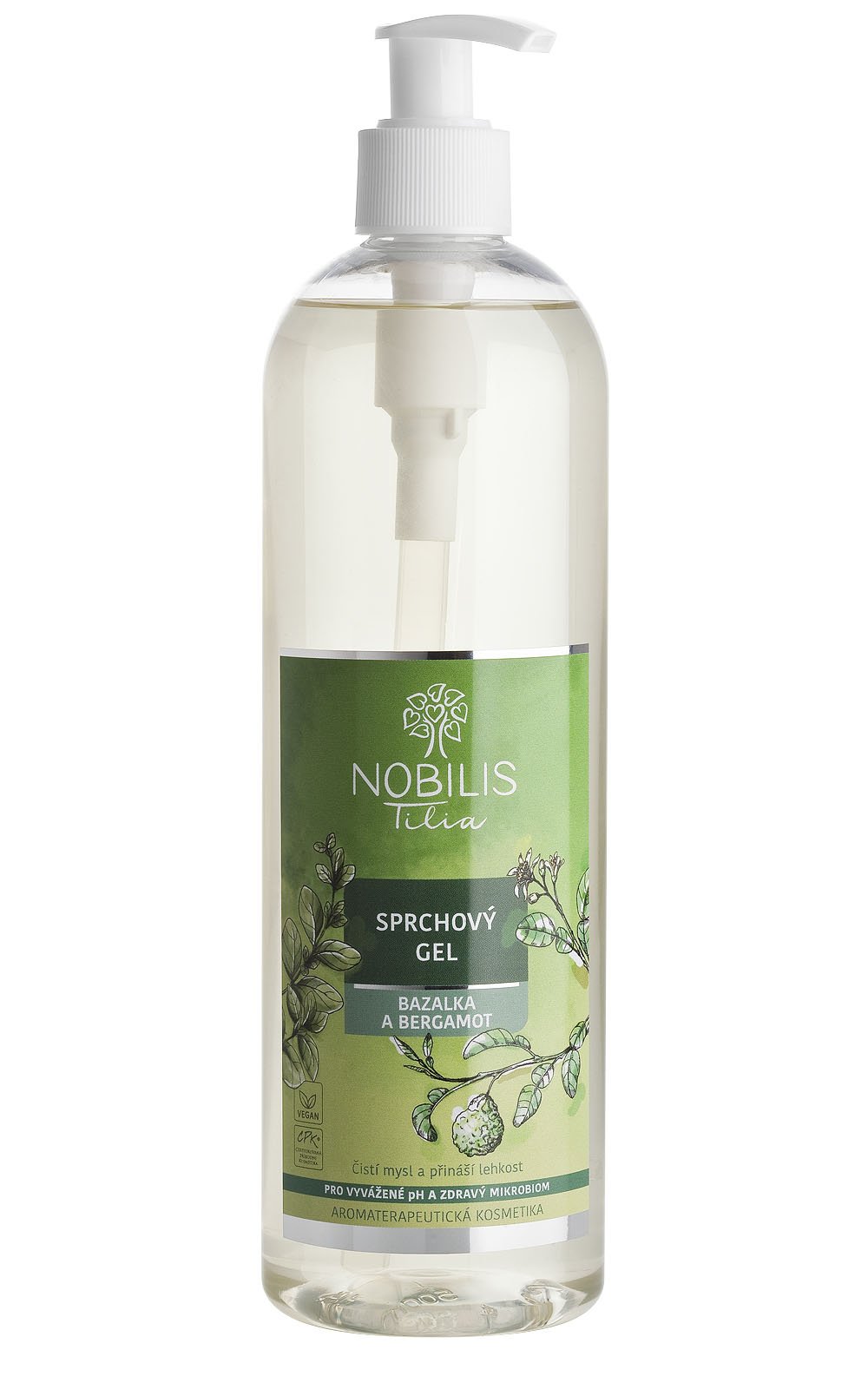 Nobilis Sprchový gel Bazalka a bergamot 500 ml