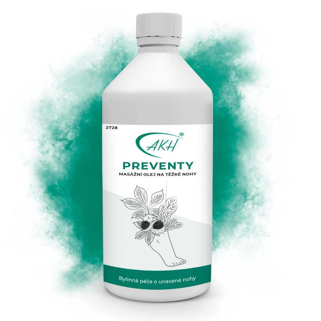 KH - PREVENTY masážní olej na těžké nohy 1000 ml