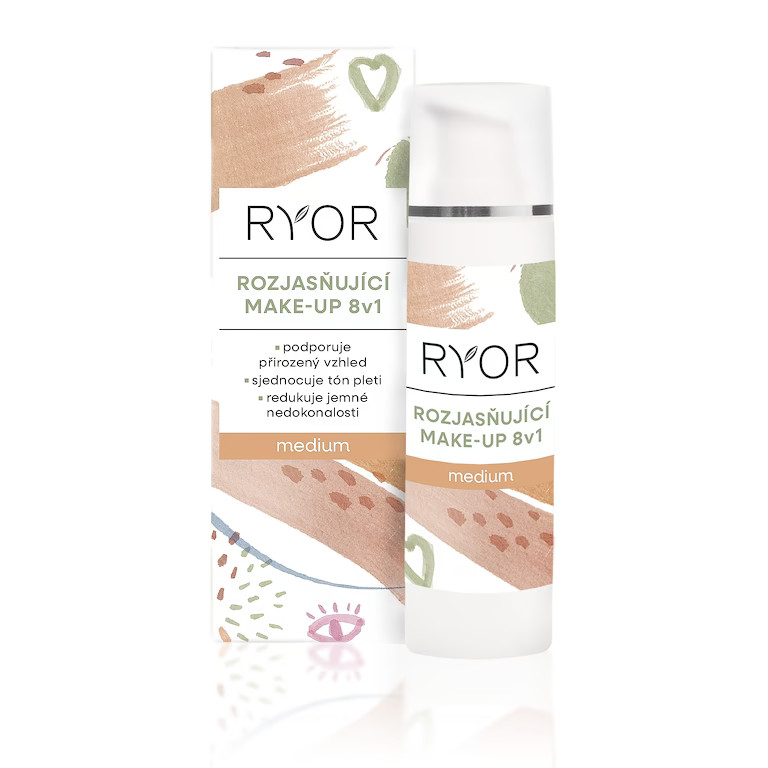 Ryor Rozjasňující make-up 8v1 MEDIUM 30 ml