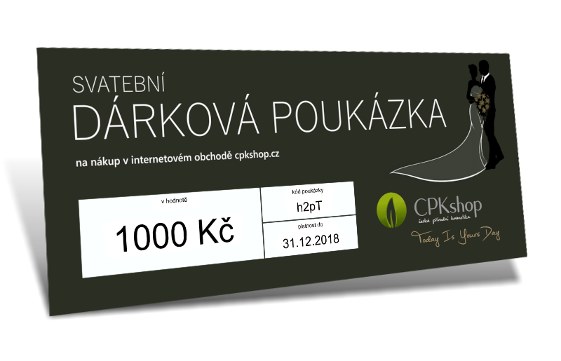 Svatební dárková poukázka 1000 Kč