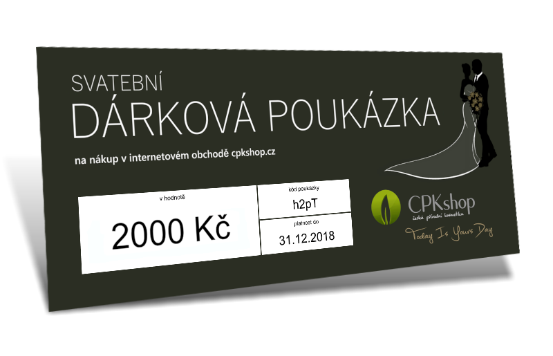 Svatební dárková poukázka 2000 Kč