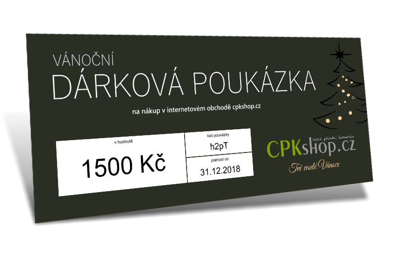 Vánoční dárková poukázka 1500 Kč