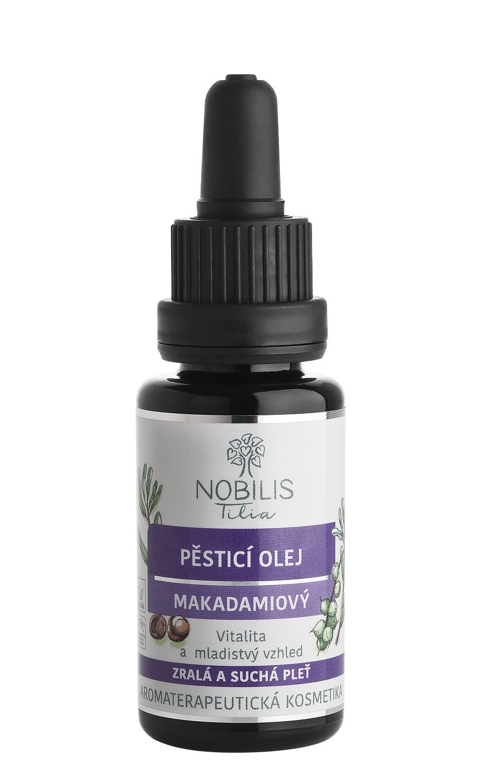 Nobilis Pěsticí olej makadamiový 20 ml fialové sklo