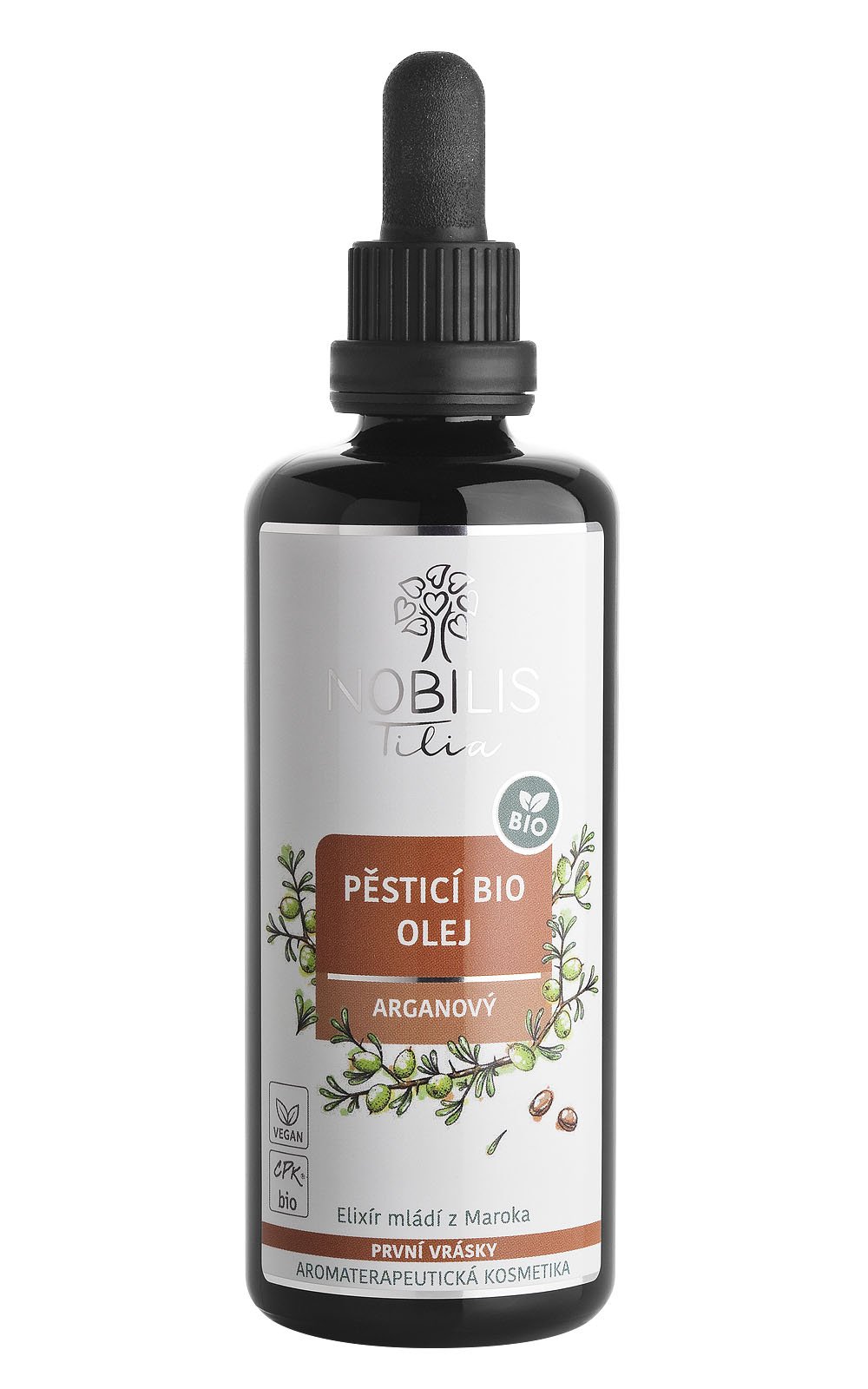 Nobilis Pěsticí BIO olej arganový 100 ml fialové sklo