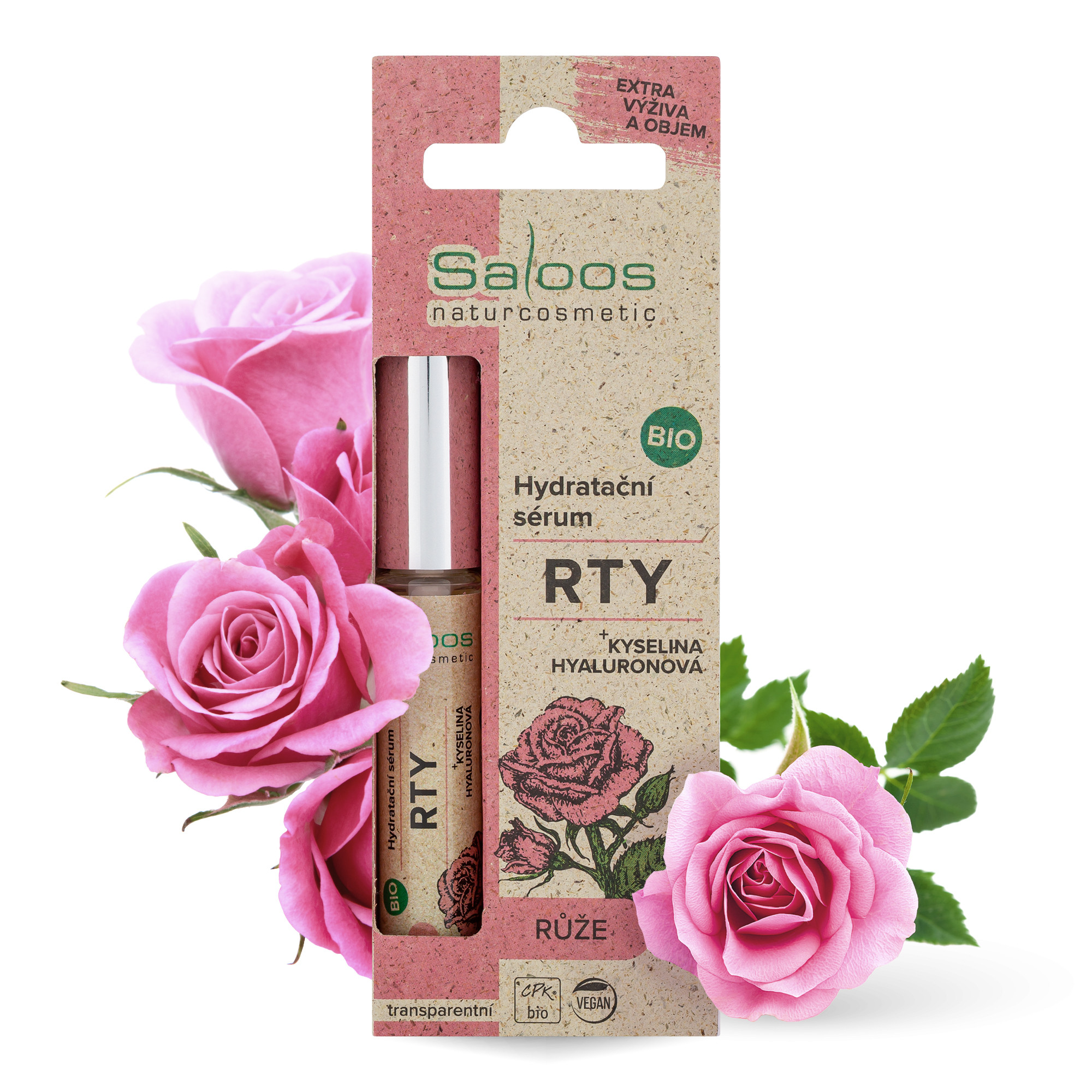 Saloos Bio Hydratační sérum na rty – Růže 7 ml