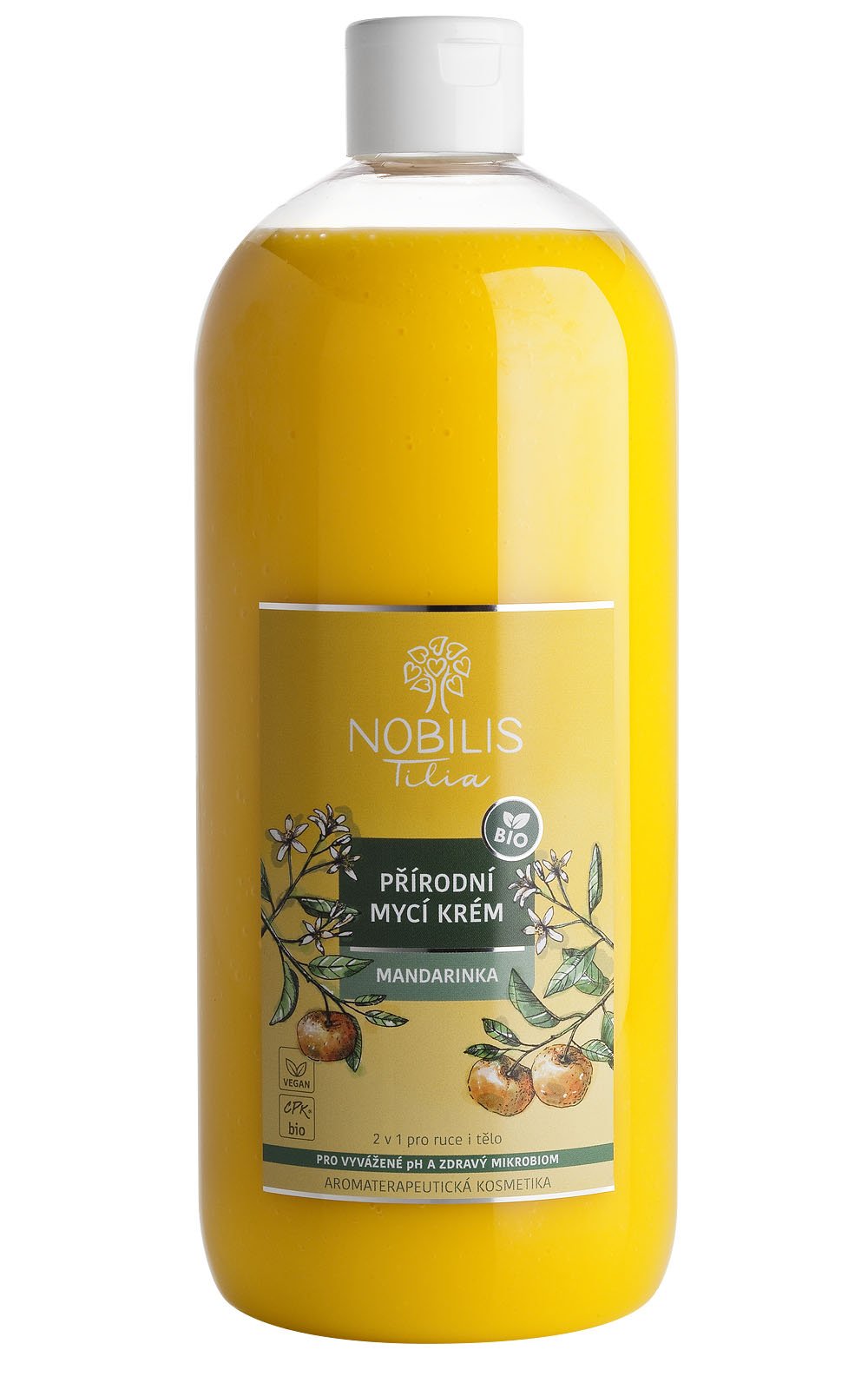 Nobilis Přírodní mycí krém Mandarinka 1000 ml
