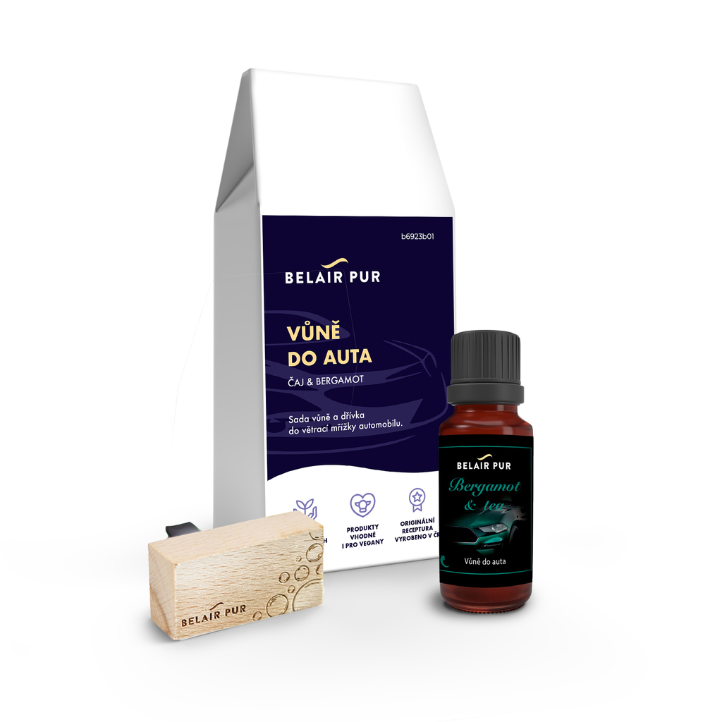 BP - Autoparfém ČAJ & BERGAMOT 10 ml - s dřevěným aplikátorem