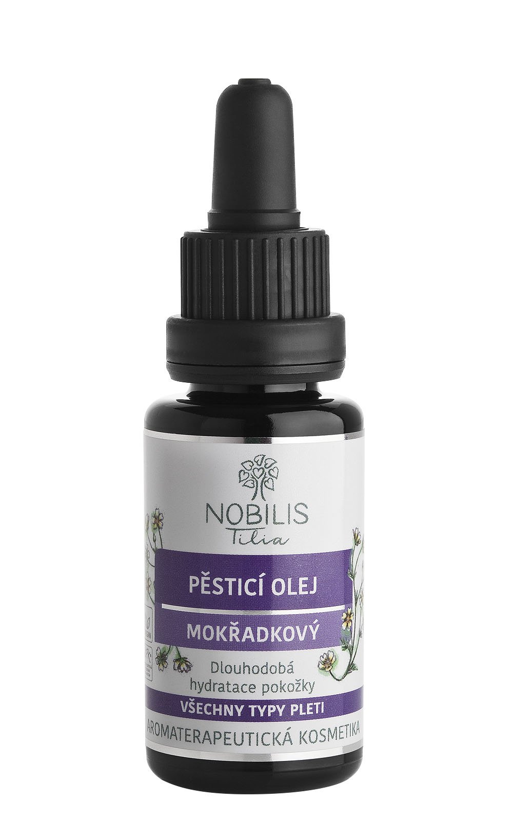 Nobilis Pěsticí olej mokřadkový 20 ml fialové sklo