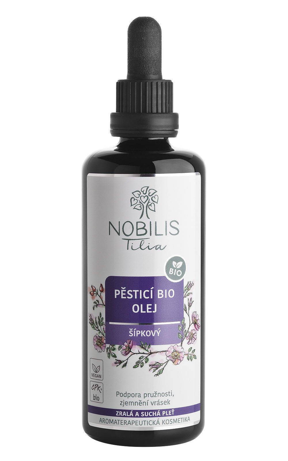 Nobilis Pěsticí BIO olej šípkový 100 ml fialové sklo