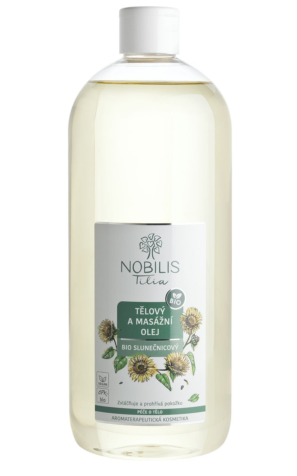 Nobilis Tělový a masážní olej BIO Slunečnicový 1000 ml