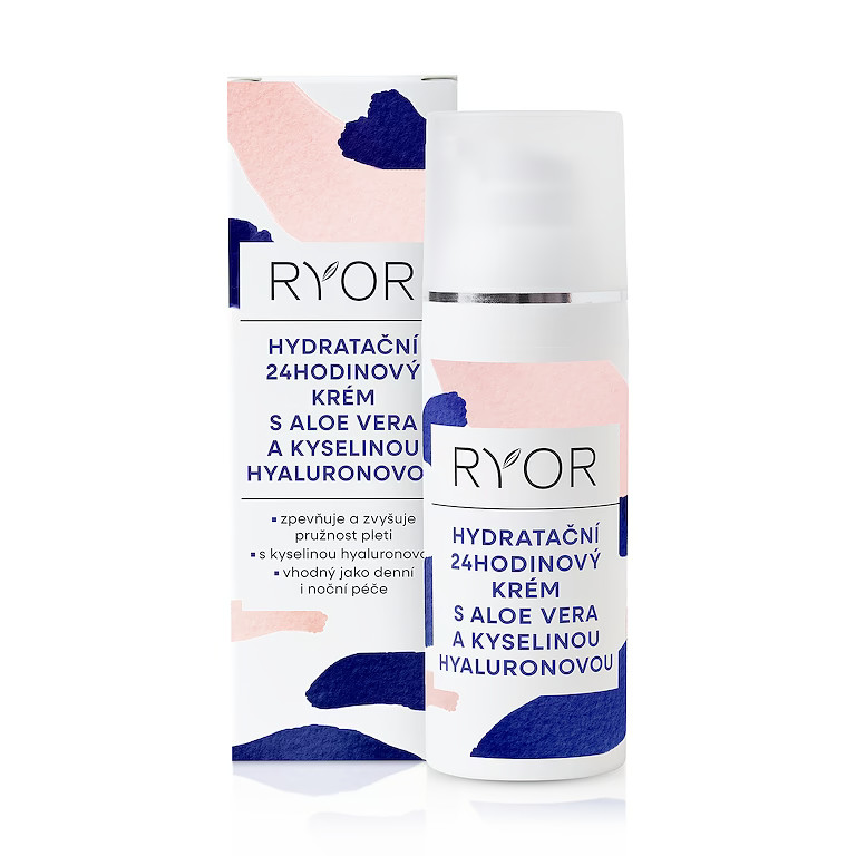Ryor Hydratační 24hodinový krém s aloe vera a kyselinou hyaluronovou 50 ml