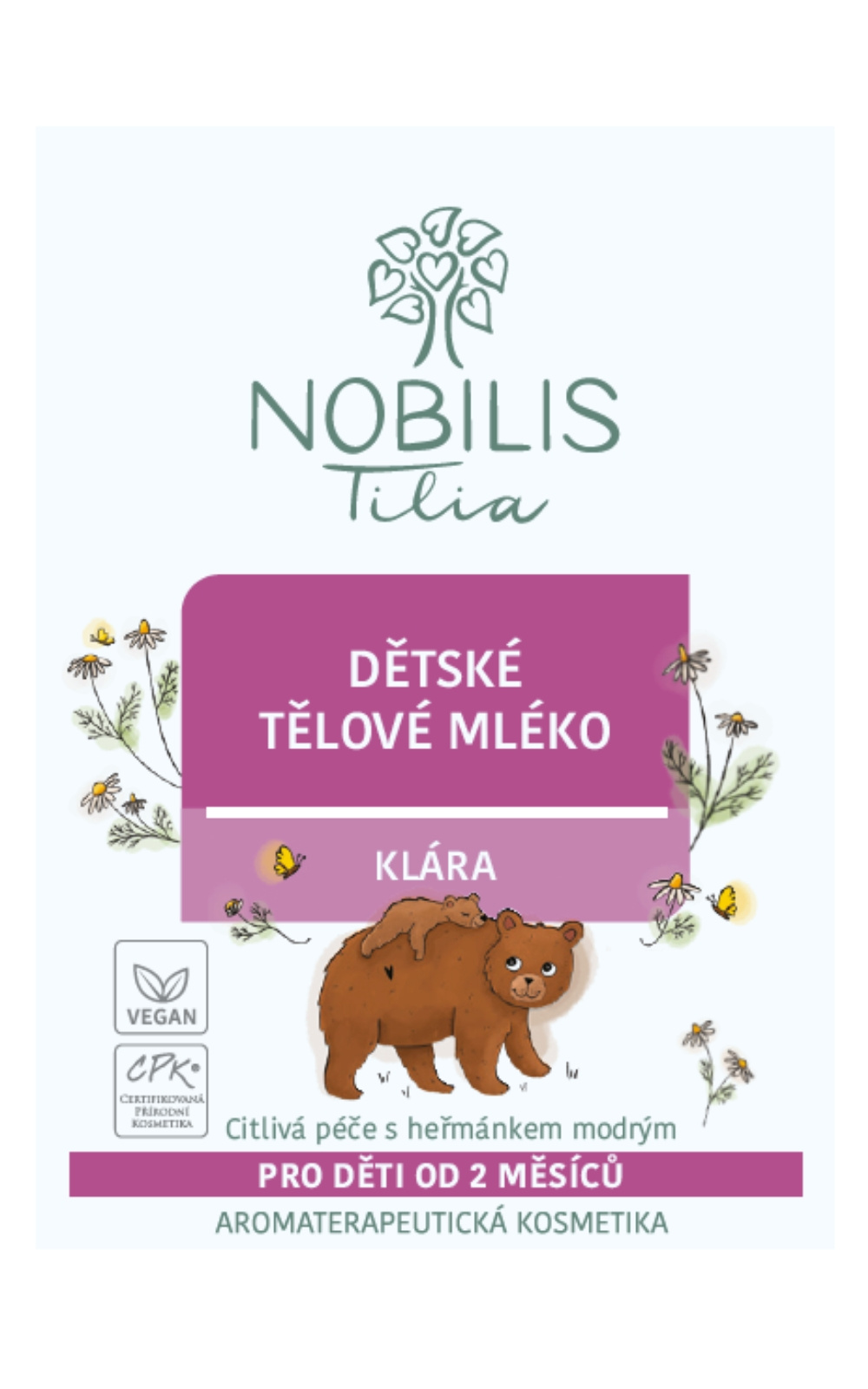 Nobilis Dětské tělové mléko Klára 3 ml - vzorek sáček
