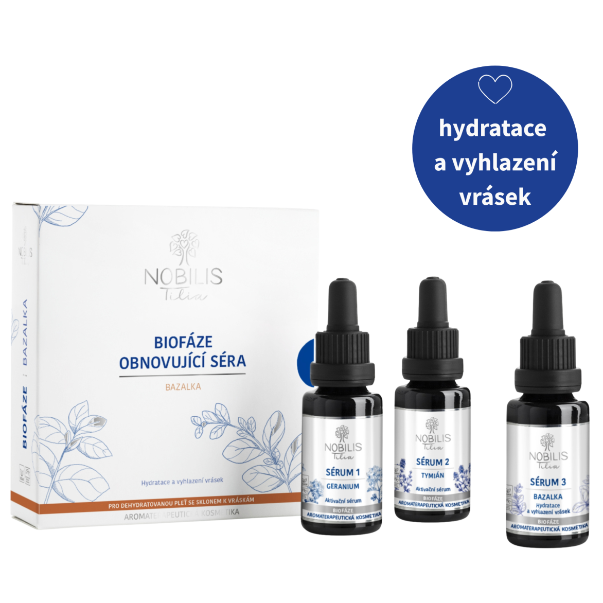 Nobilis Biofáze Obnovující séra Bazalka, 3x20 ml