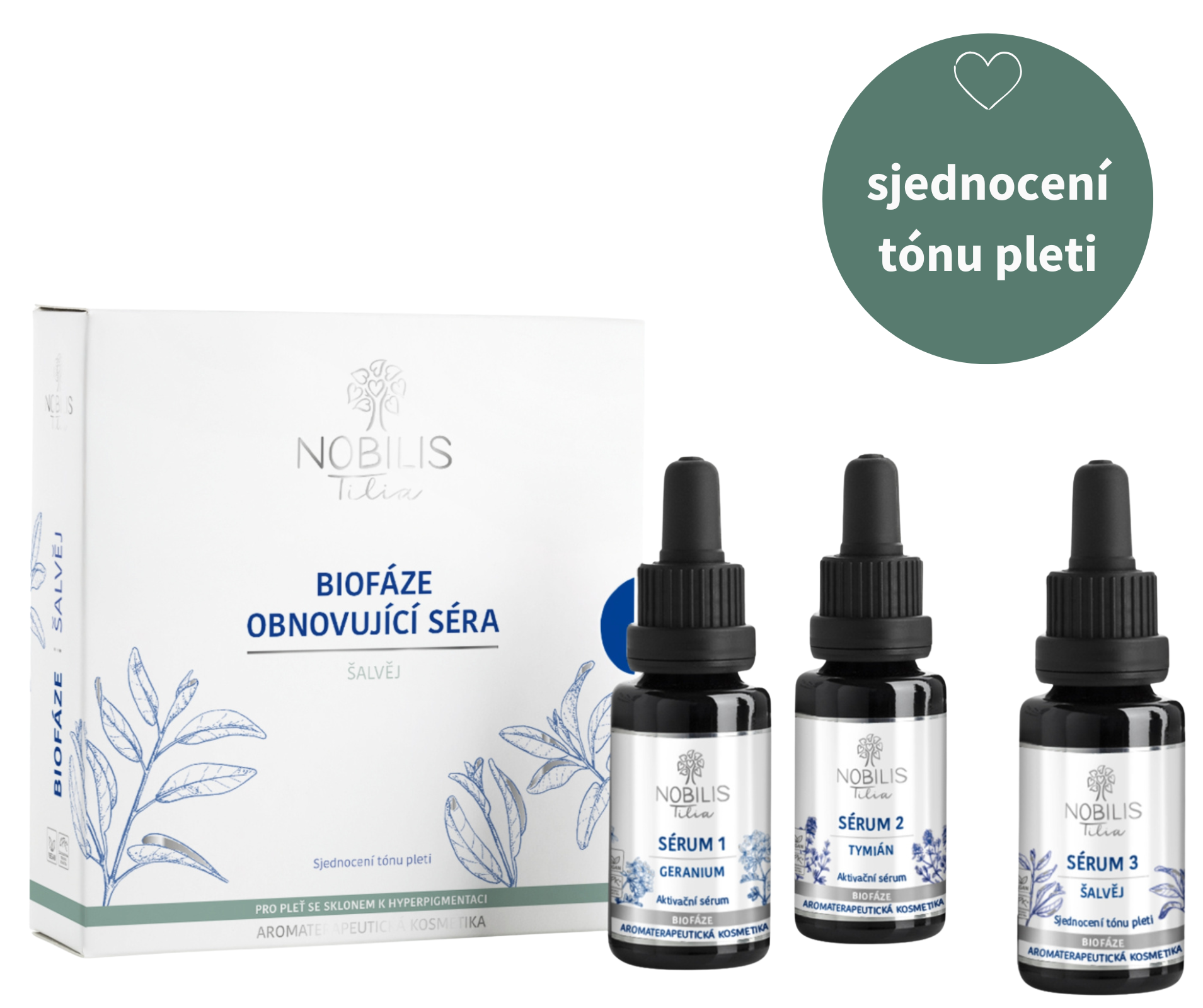 Nobilis Biofáze Obnovující séra Šalvěj, 3x20 ml