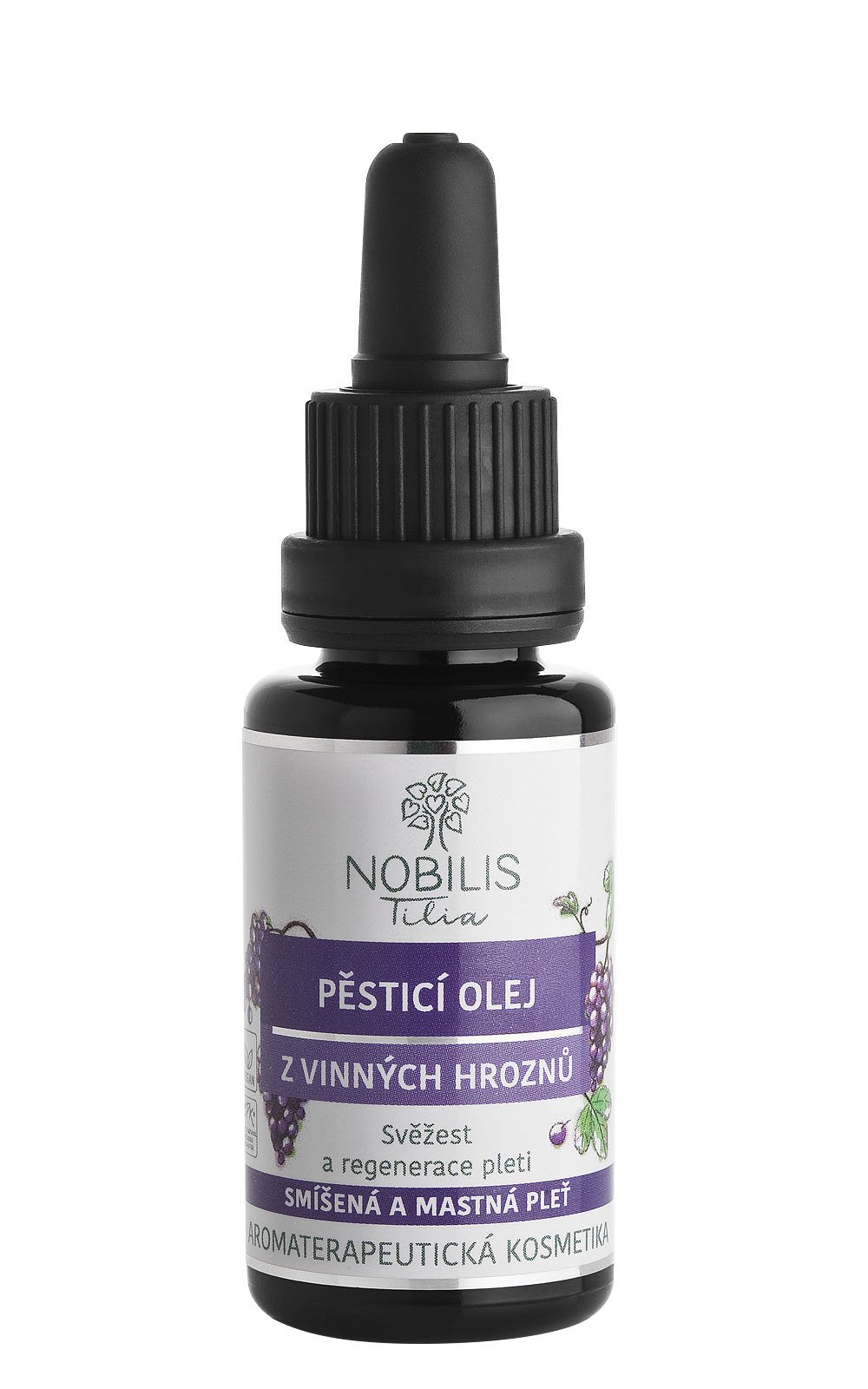 Nobilis Pěsticí olej z vinných hroznů 20 ml fialové sklo