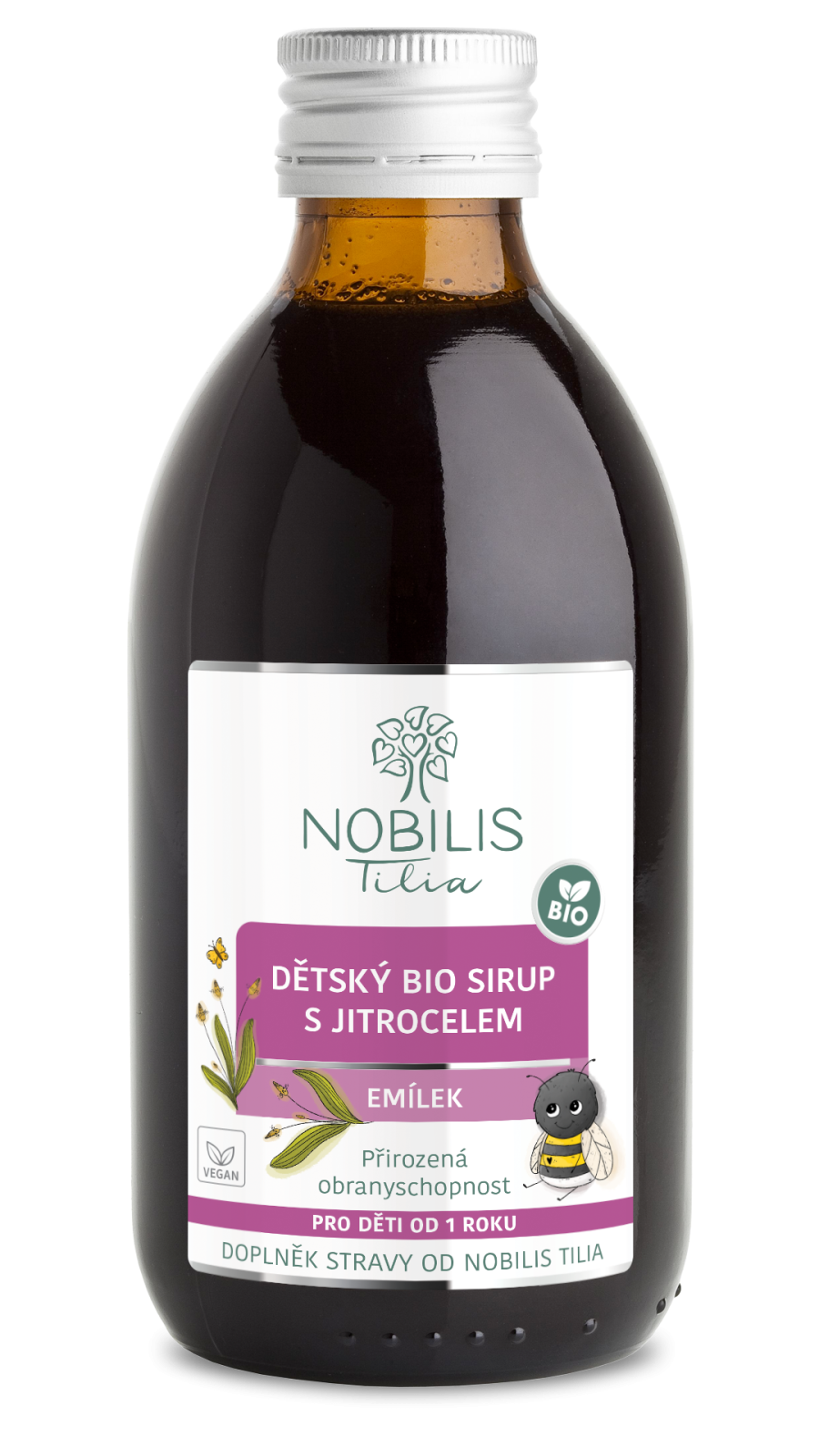 Nobilis Dětský BIO sirup s jitrocelem Emílek 250 ml