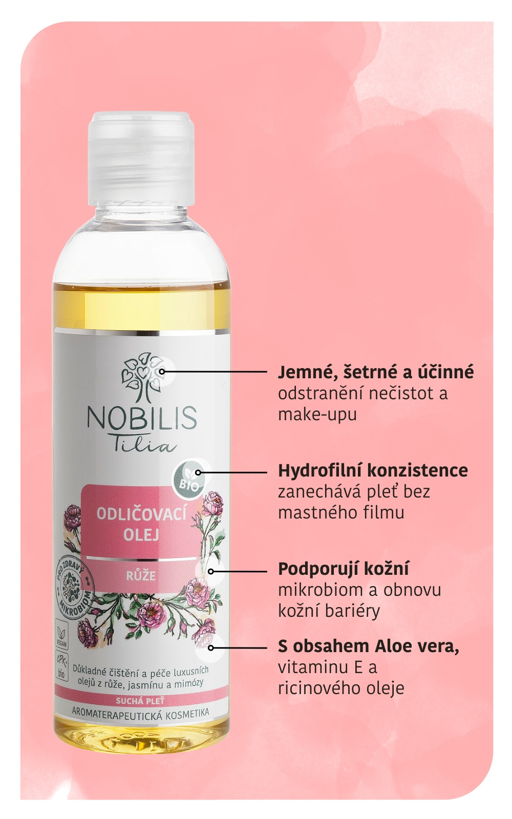Nobilis Odličovací olej Růže 200 ml