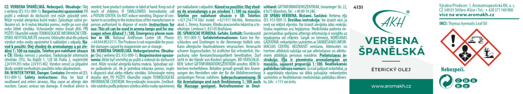 KH - Esenciální olej VERBENA ŠPANĚLSKÁ 10 ml