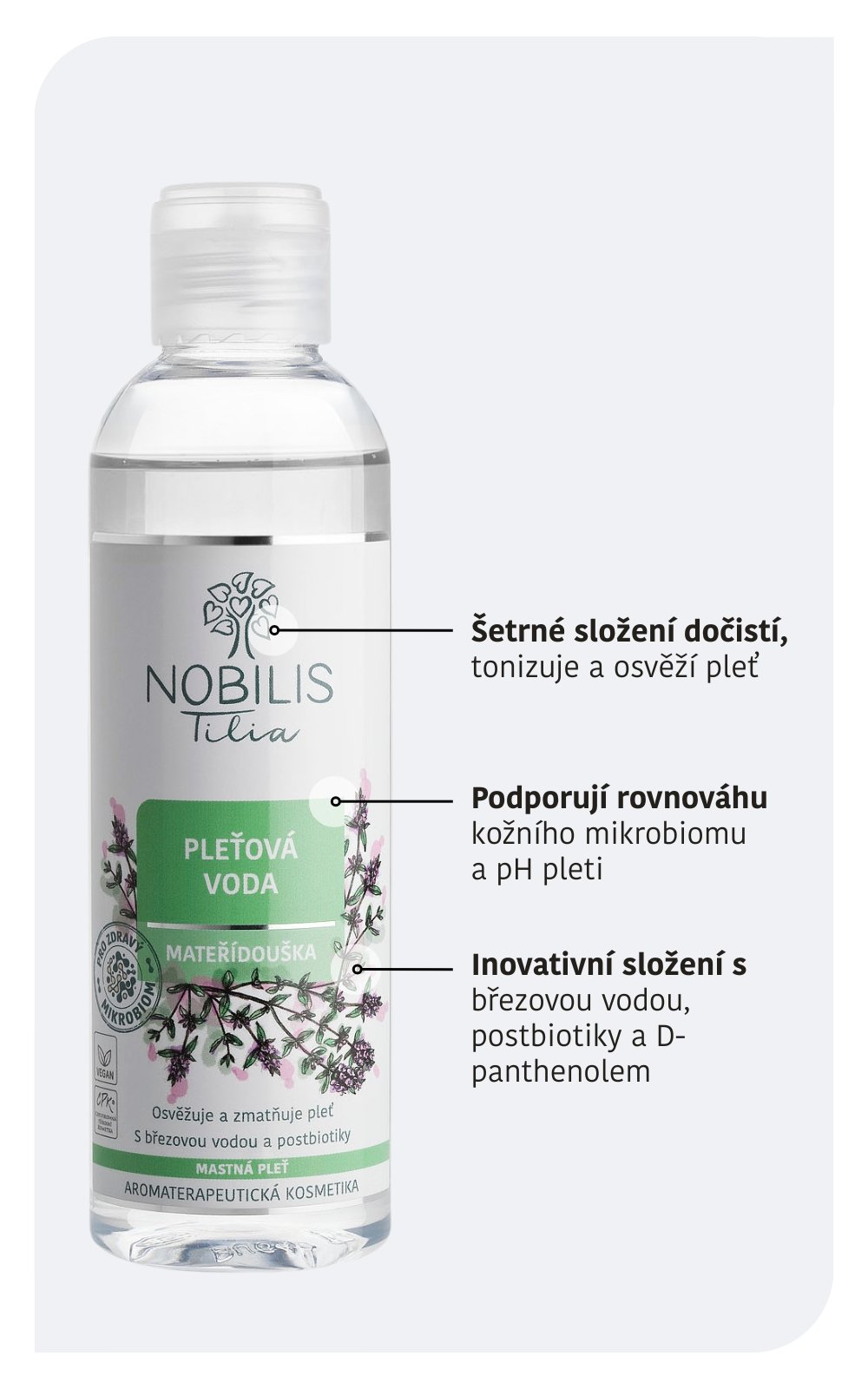 Nobilis Pleťová voda Mateřídouška 500 ml
