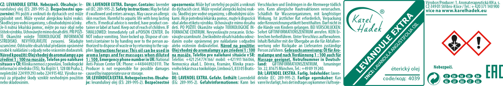 KH - Éterický olej LEVANDULE 10 ml