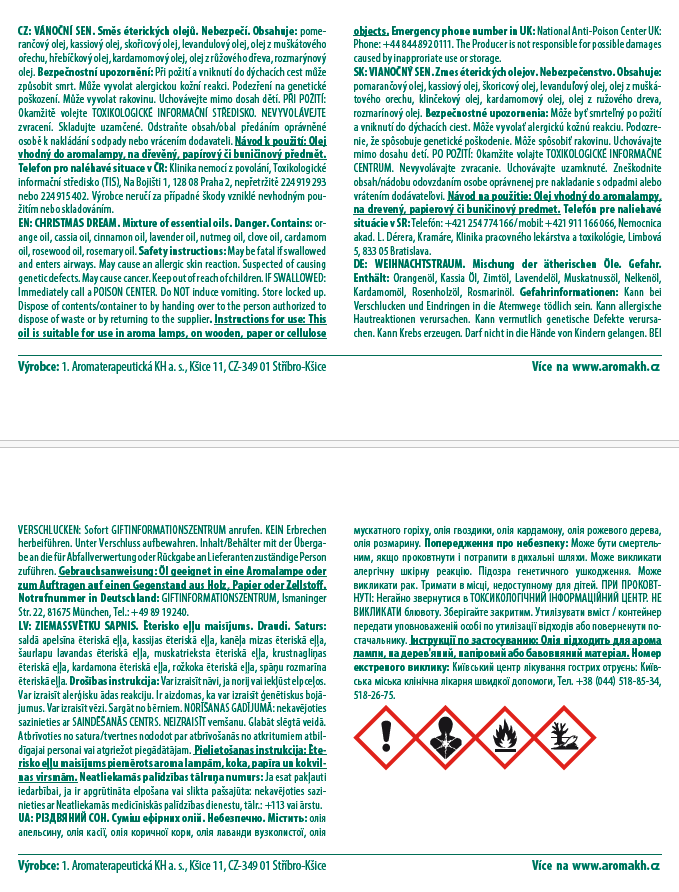 KH - VÁNOČNÍ SEN Směs éterických olejů 10 ml