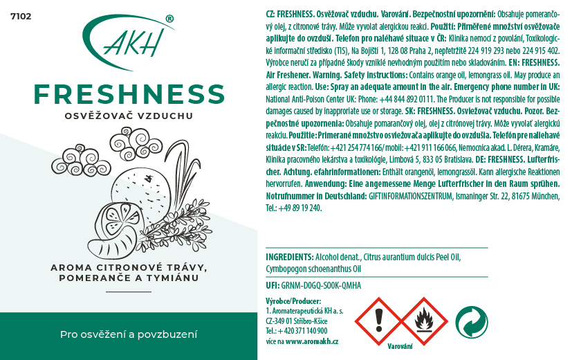 KH - FRESHNESS osvěžovač vzduchu 100 ml