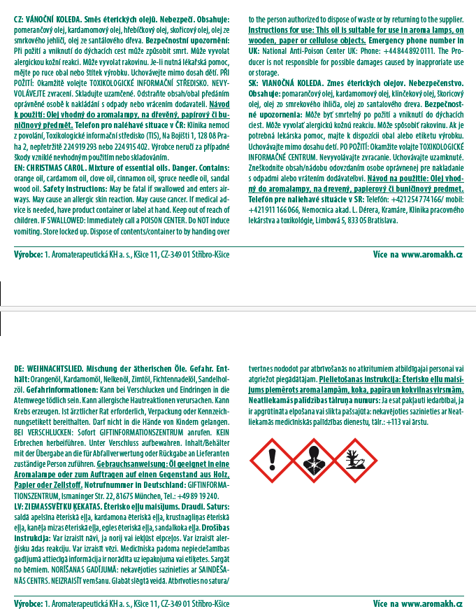 KH - VÁNOČNÍ KOLEDA Směs éterických olejů 20 ml