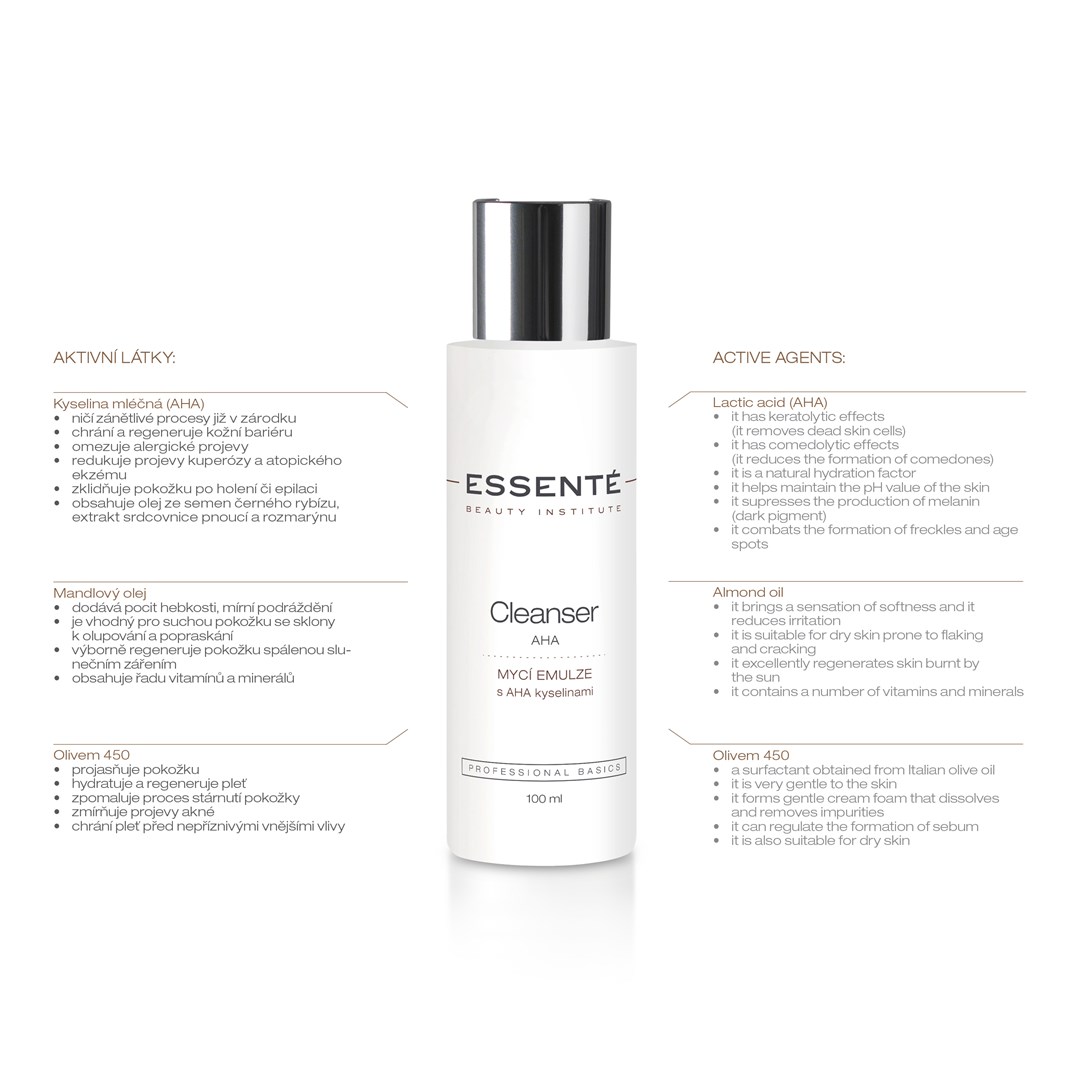 ESSENTÉ MYCÍ EMULZE S AHA KYSELINAMI 200 ML