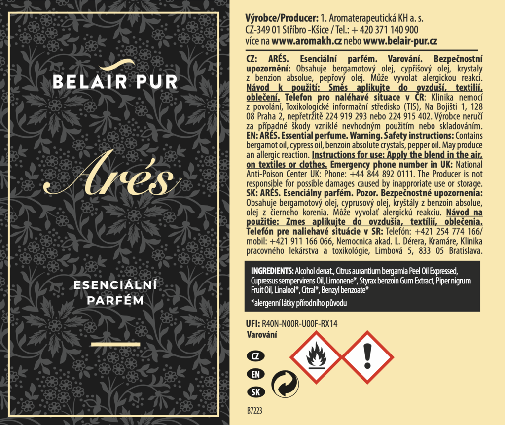 BP - Esenciální parfém ARÉS 30 ml