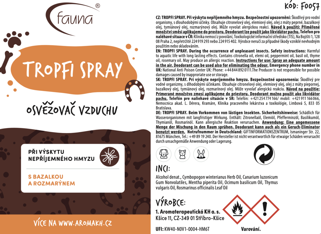 AF - TROPFI SPRAY osvěžovač vzduchu 100 ml