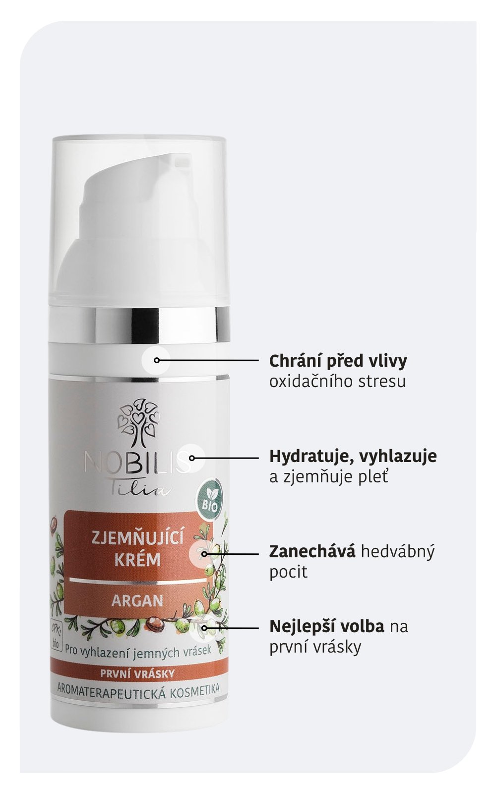 Nobilis Zjemňující krém Argan 50 ml