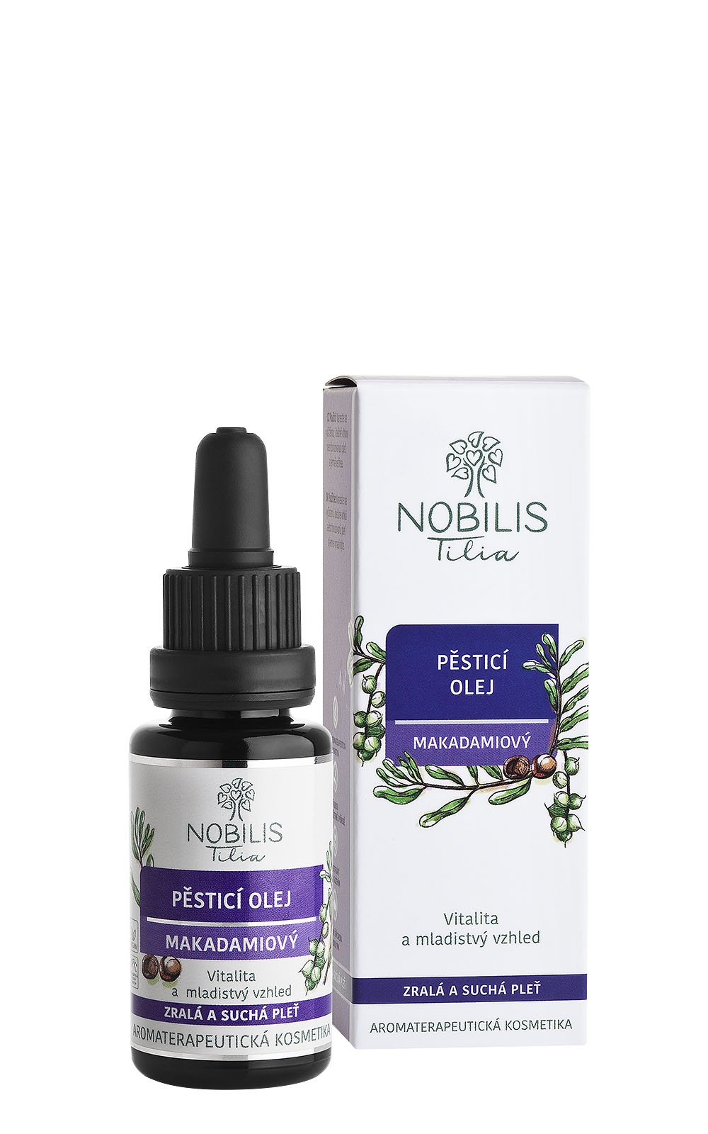 Nobilis Pěsticí olej makadamiový 20 ml fialové sklo